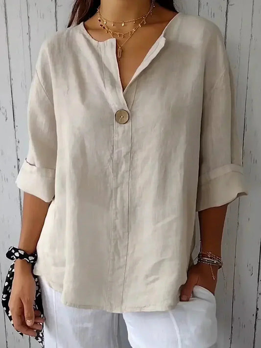 Bella Lux™ l Casual V-Neck Blouse