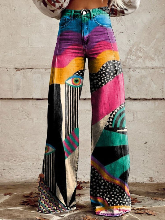 IZZY | COLOR PATTERN BAGGY PANTS