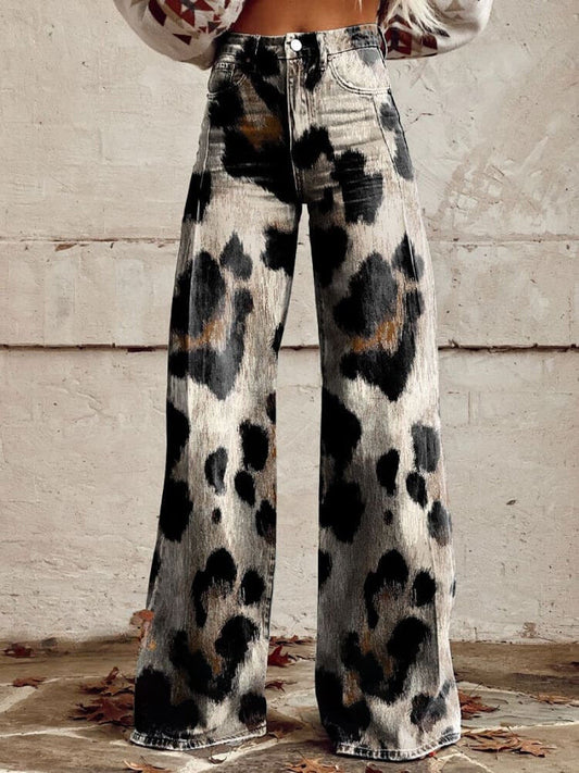 DEBBY | LEOPARD STYLE BAGGY PANTS