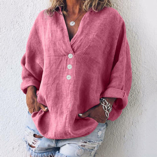 Bella Lux™ l Stylish Cotton-Linen Pullover