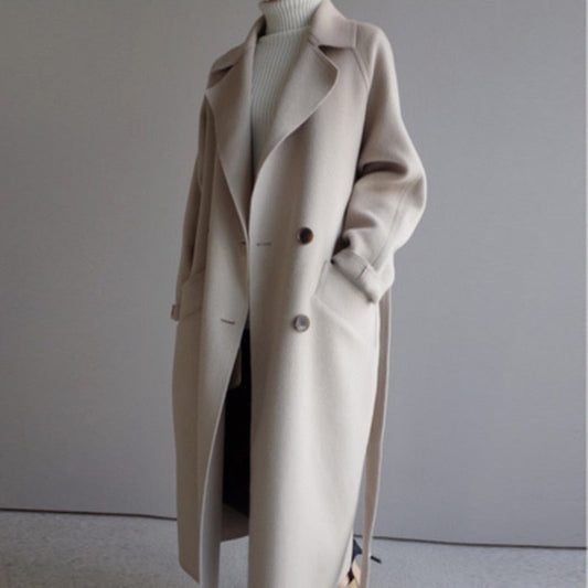 Bella Lux™ l Elegant Wool Trench Coat