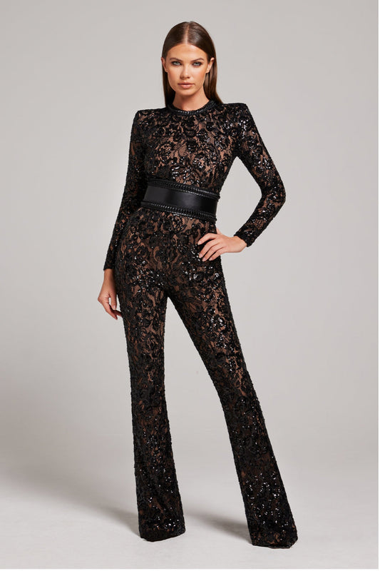 Bella Lux™ l Twilight Lace Glamour Jumpsuit