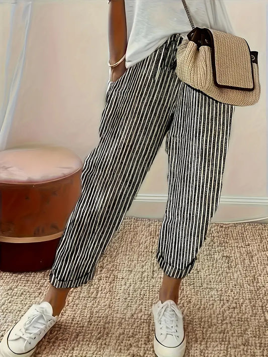 Bella Lux™ l Elegant Striped Trousers